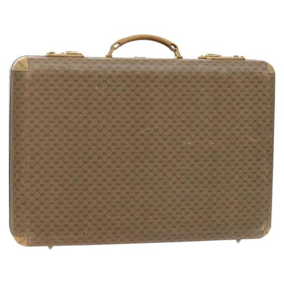 GUCCI Micro GG Supreme Attache Case Hand Bag Pvc Beige - Picture 1 of 16